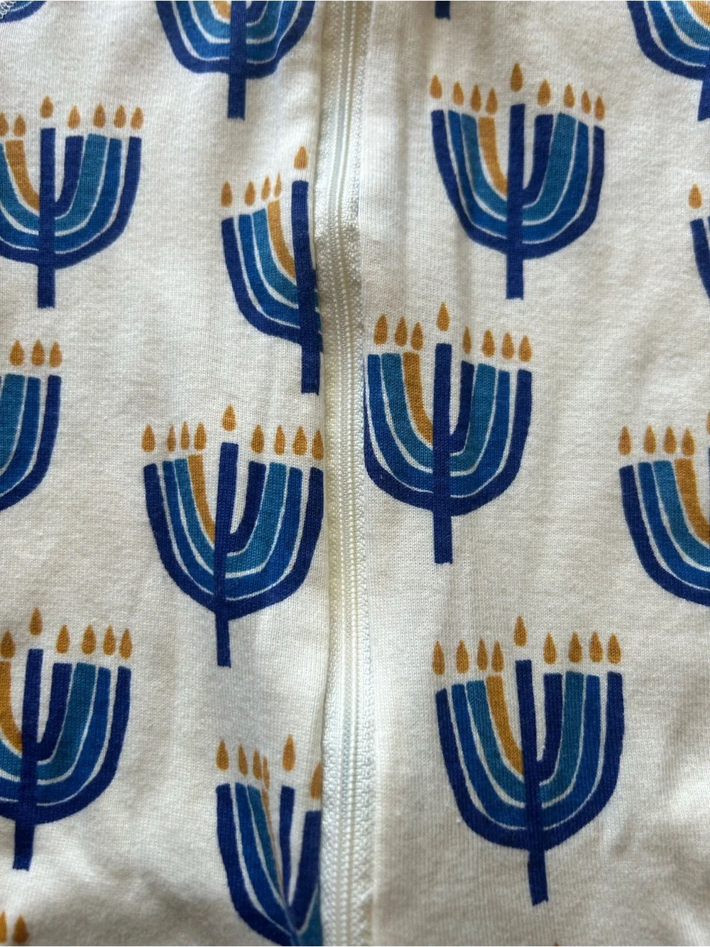 Hanna Andersson One-Piece with Menorah Print Pajamas Size 60/US3-6 EUC Unisex